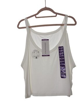 Aéropostale White Ribbed Tank Top